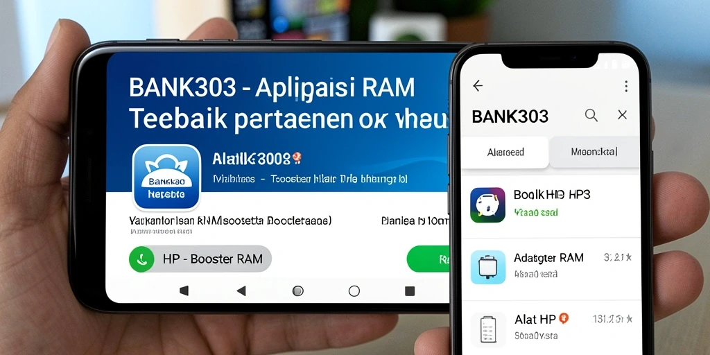 Antarmuka aplikasi BANK303 yang sederhana dan efisien untuk optimasi RAM.