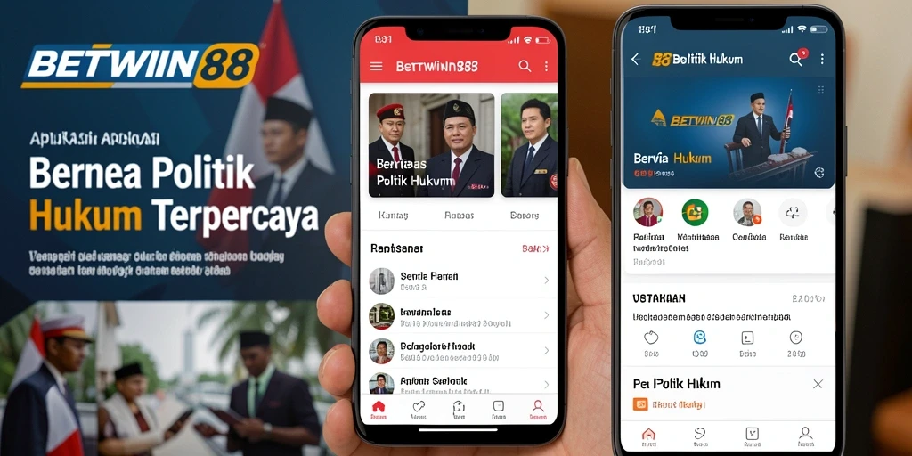 Antarmuka BETWIN88 menampilkan berita politik dan hukum terupdate.