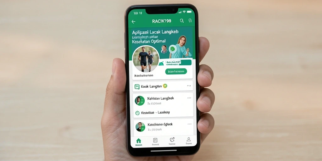 Tampilan antarmuka aplikasi Lacak Langkah yang user-friendly.